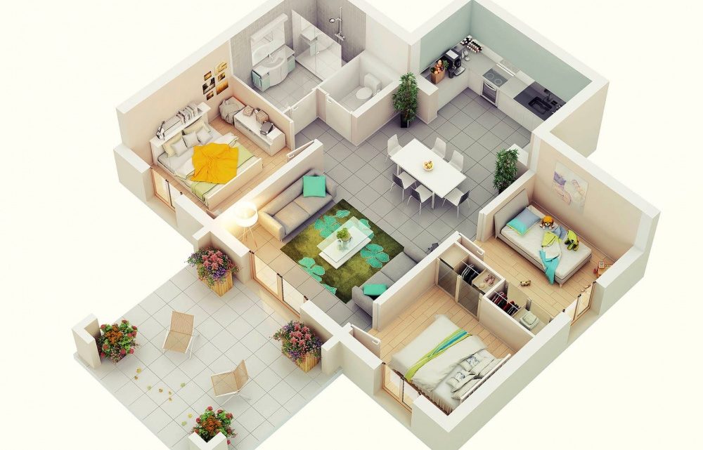 Design Your Future Home  With 3 Bedroom  3D  Floor Plans 