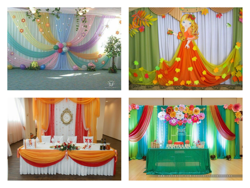 Lovely Curtains Decoration For Birthday Parties