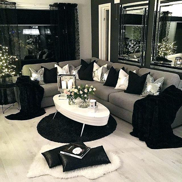  Black  White  Grey  Living  Room  Design 