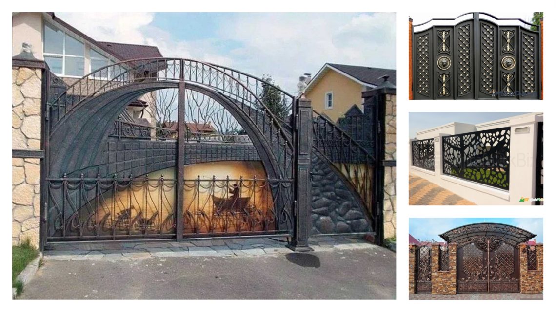 Modern House Gate Design - Details about Contemporary Metal Dual Entry