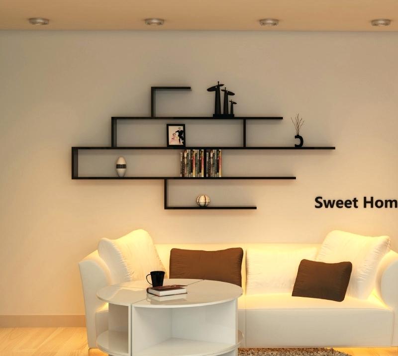 living room wall shelf decor ideas