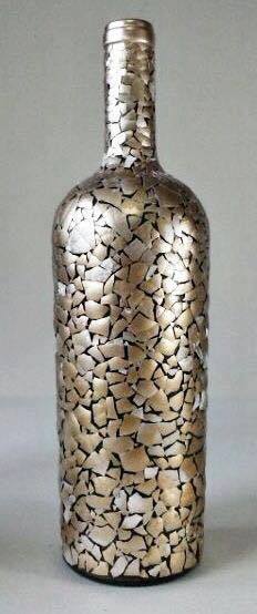silver wine bottle