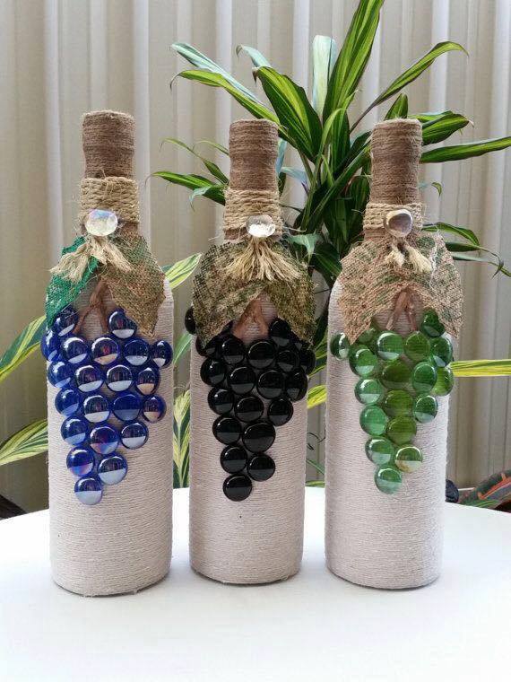 wine bottles reuse