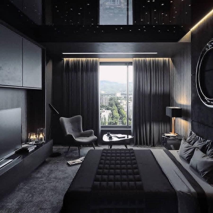 black interior