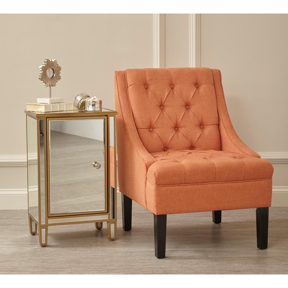 orange accent chair