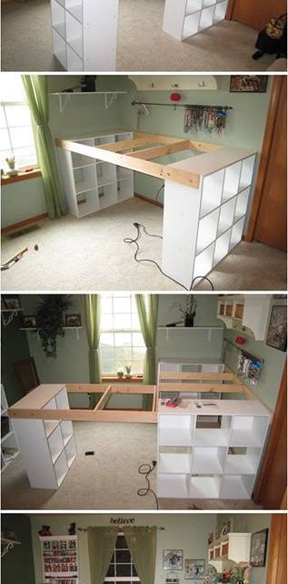 Creative DIY Customized Craft Desk Idea