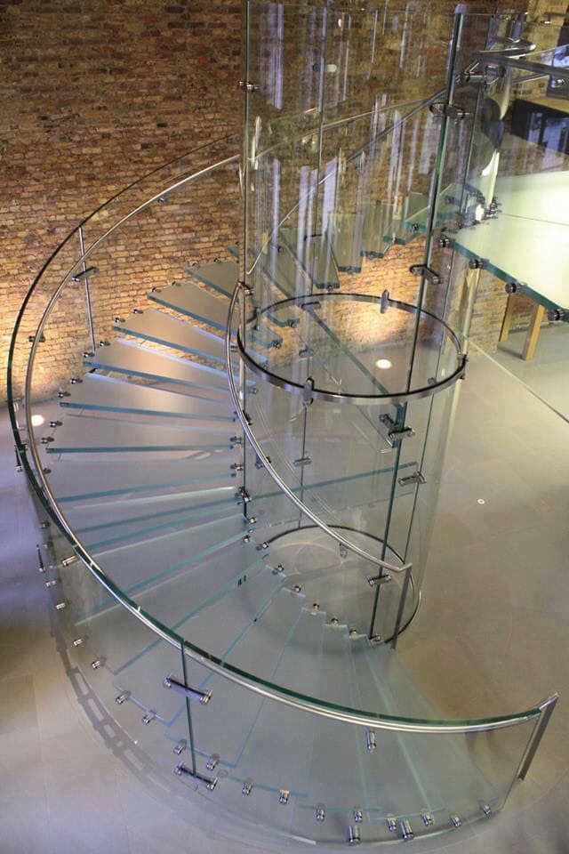 floating glass stairs