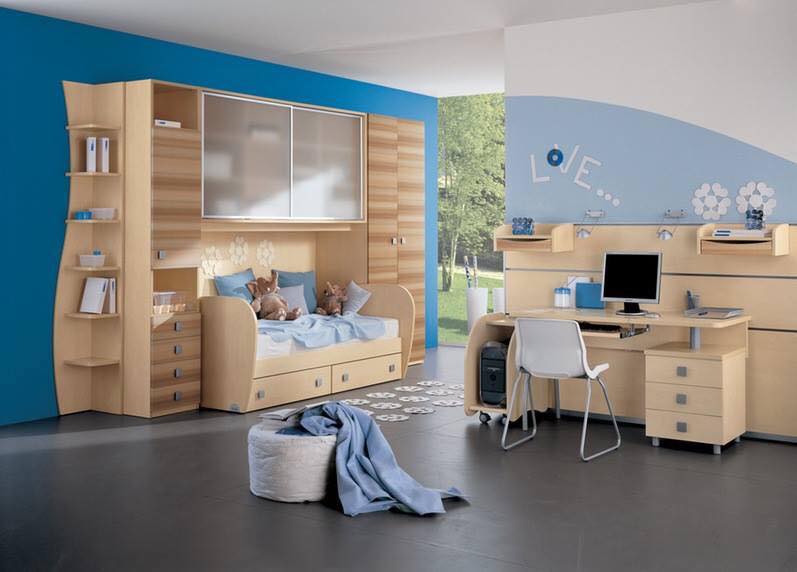 modern kids room bunk bed