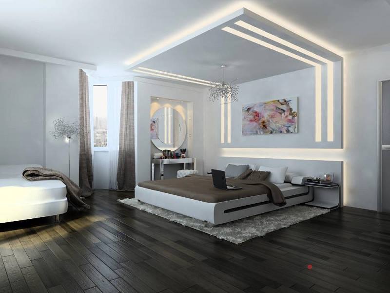 modern bedroom ceiling