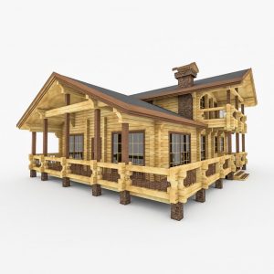 3D Wooden House Plans