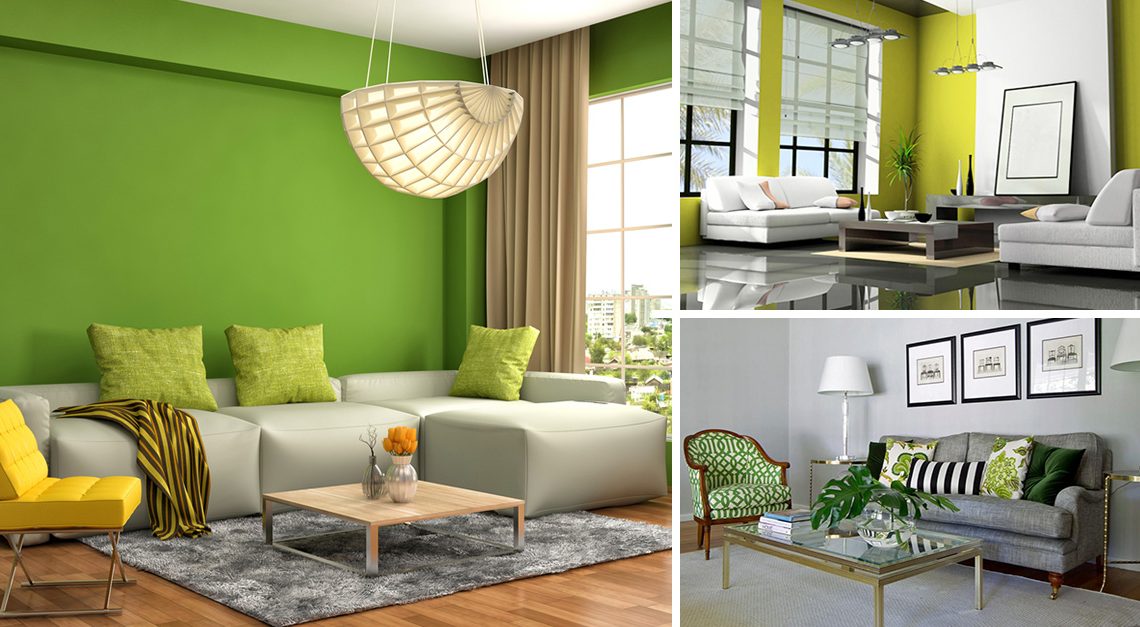 Our Favorite Green-Grey Living Room Design