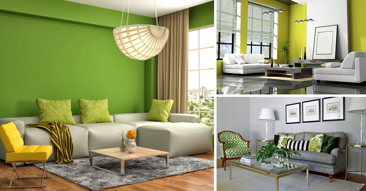 Our Favorite Green-Grey Living Room Design