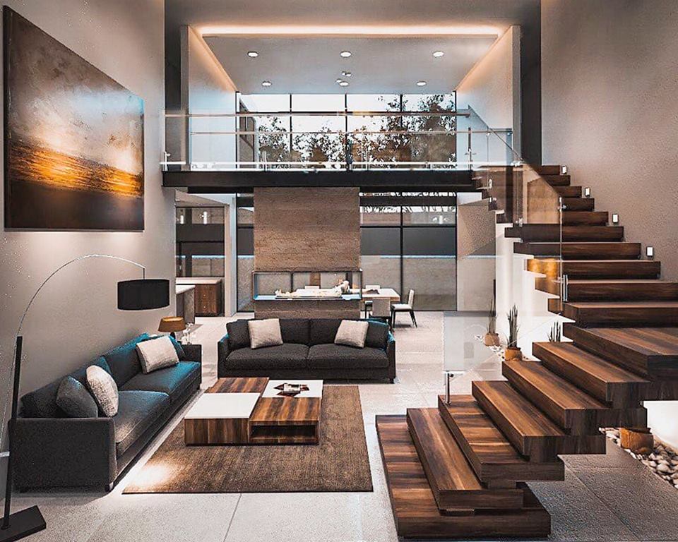 living room in duplex