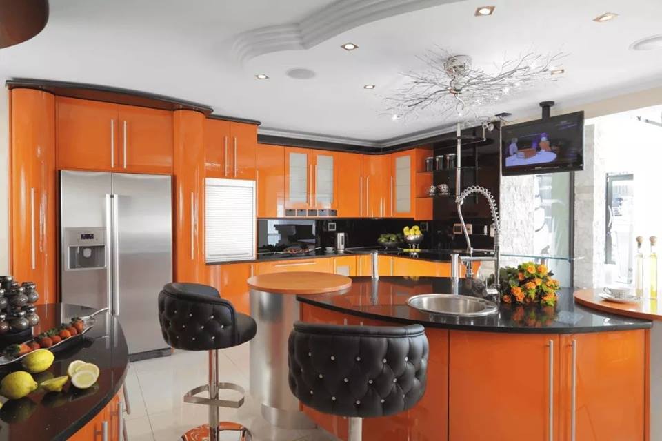 orange kitchen