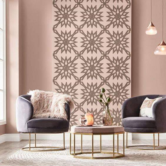 dusty pink interiors