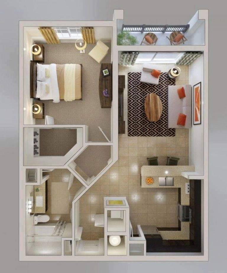 3D house plan