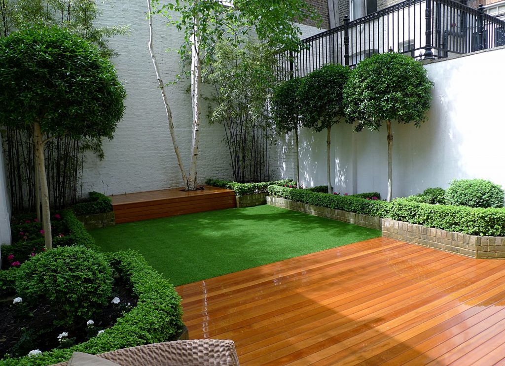 backyard wooden flooring