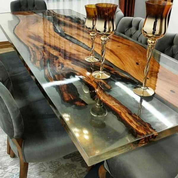 glass and wood table design