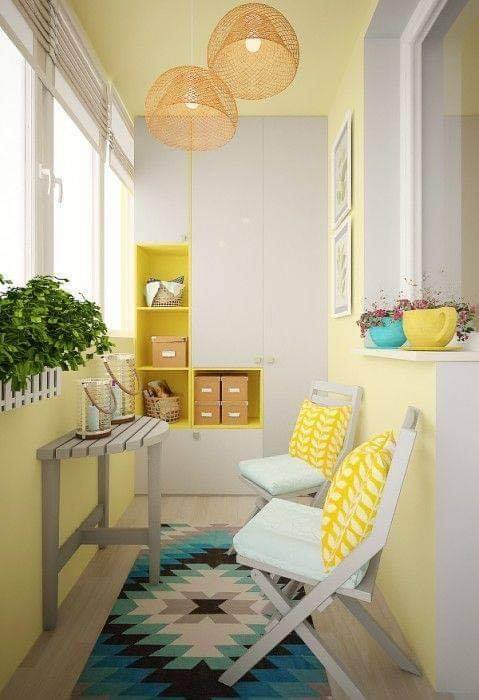 yellow balcony