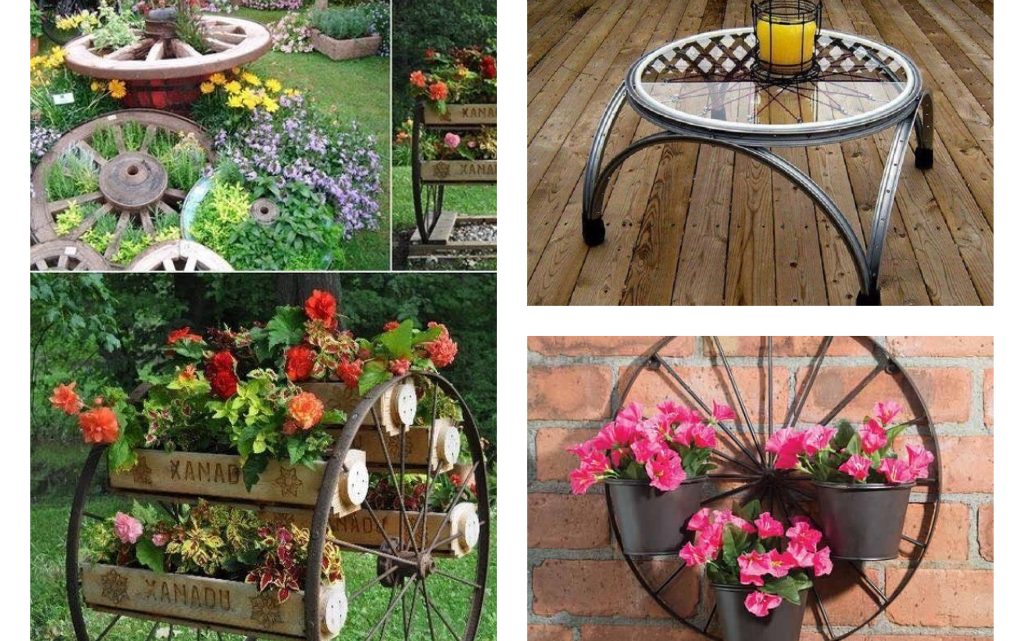 Interesting Wheel Reuse for Garden