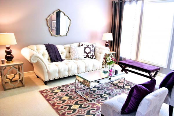 purple living room