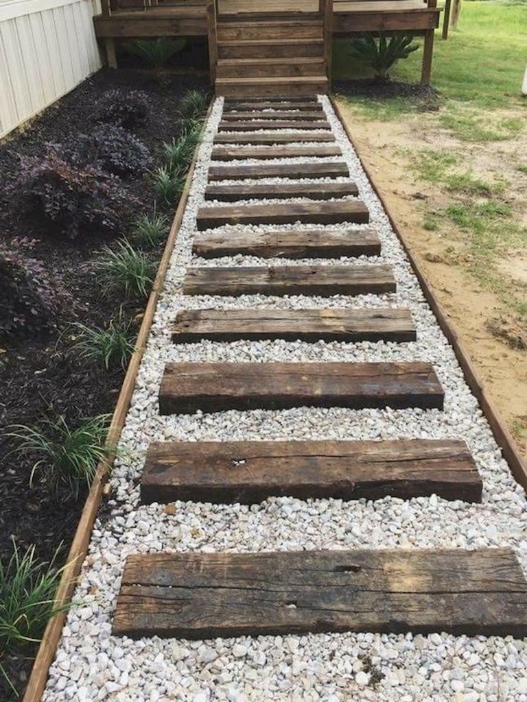 wooden stepping stones