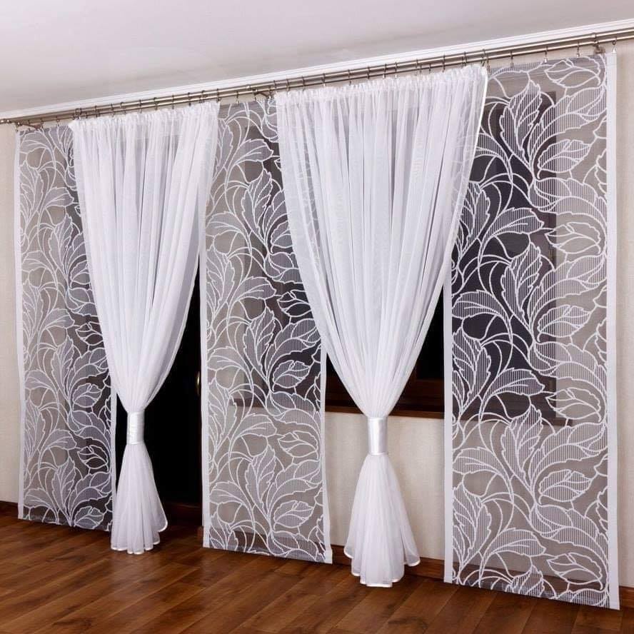 white curtains