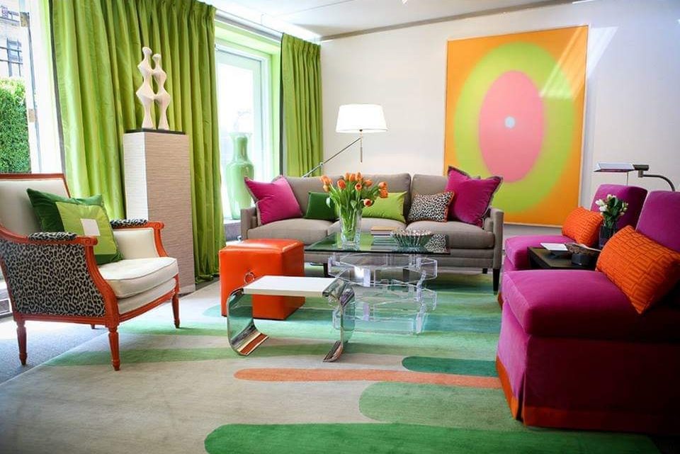 vibrant colors living room ideas