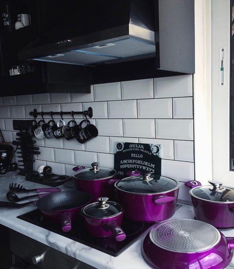 purple kitchen