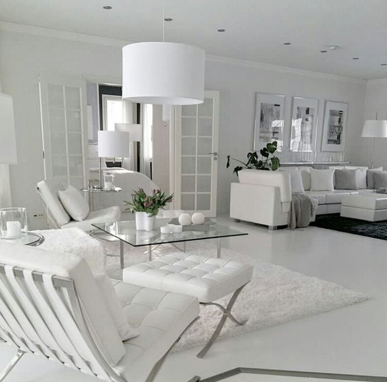 white living room