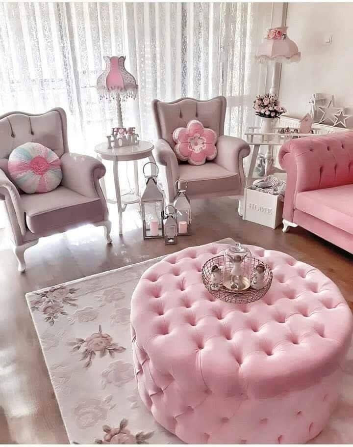 pink living room