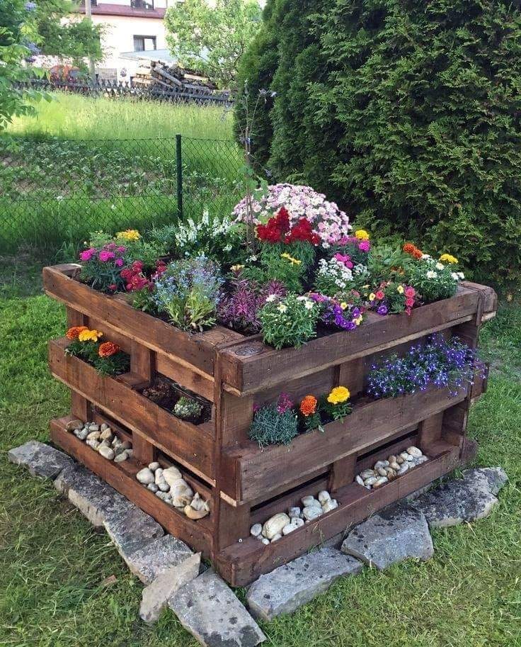 pallet flower beds