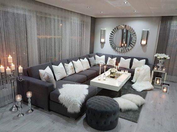 grey and white room