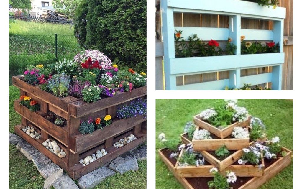 Alluring Pallet Flower Beds