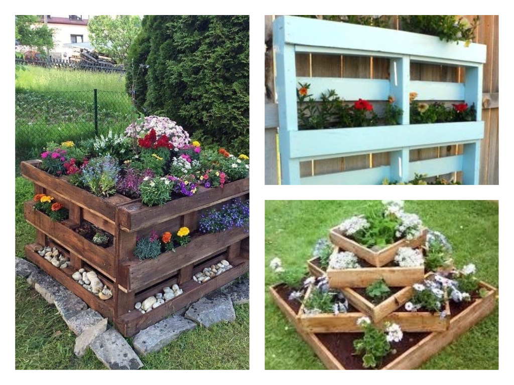 Alluring Pallet Flower Beds