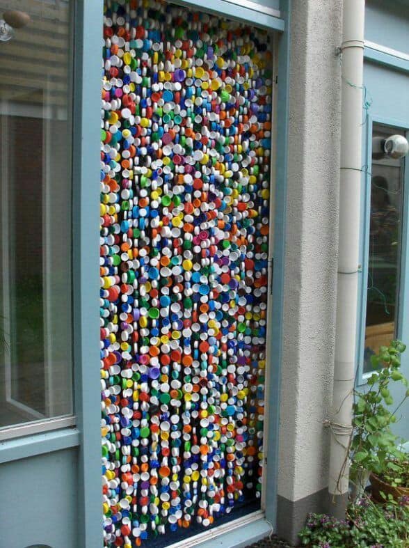 bottle cap curtains