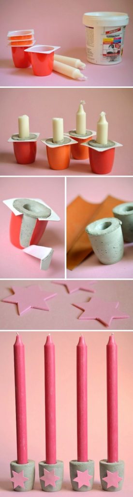 concrete candles