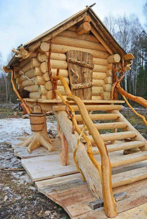 wooden logs houses