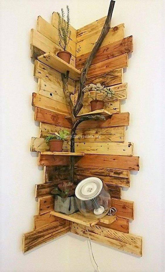 pallet corner shelving