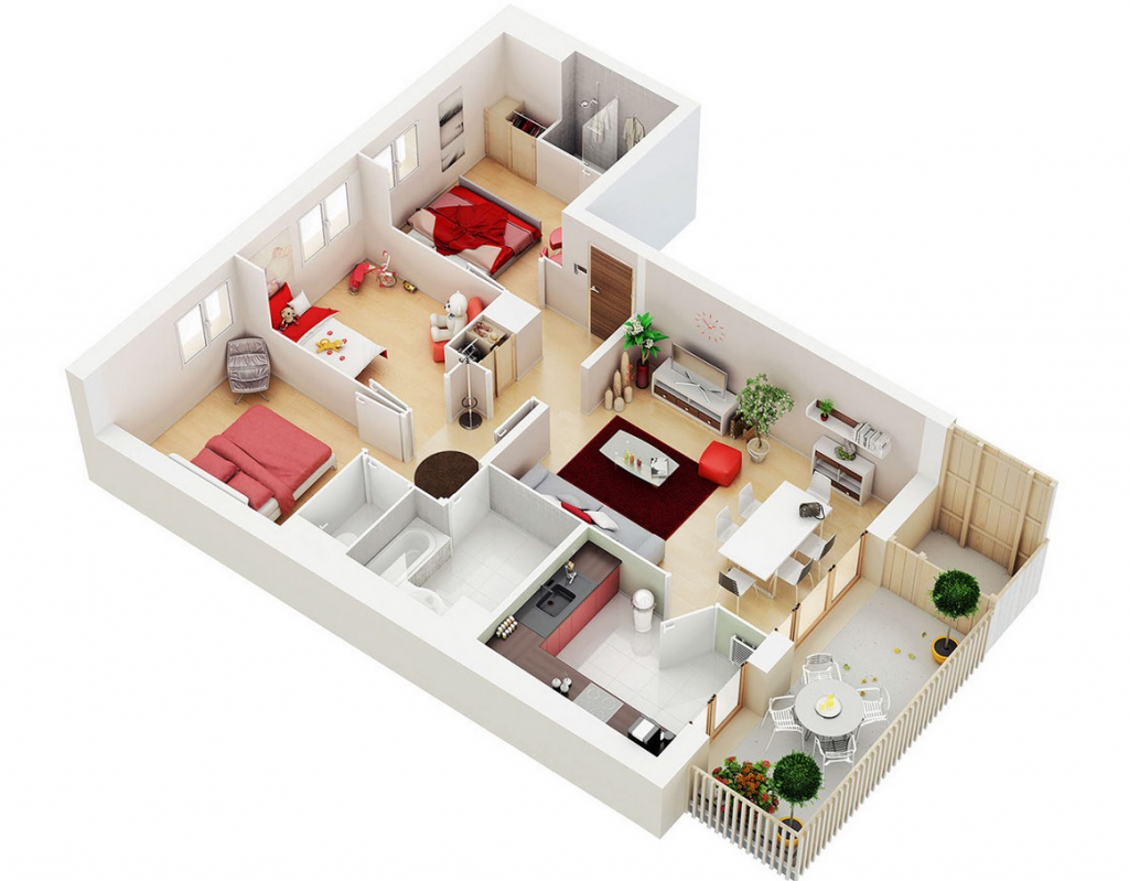 25-more-3-bedroom-3d-floor-plans-architecture-design-bedroom-house-plans-3d-house-plans