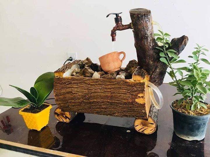 tree trunk kitchen sink