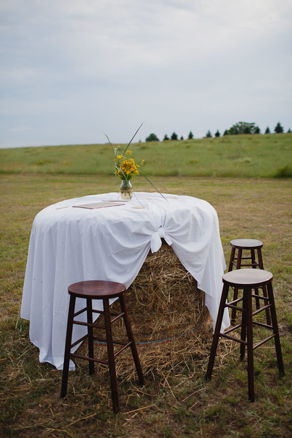 hay bale table