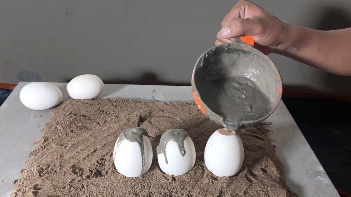 DIY Bonsai Pots With Cement and Eggs