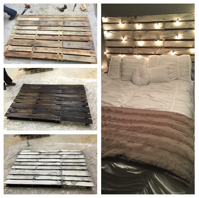 Diy Pallet Headboard For Kid S Room, How To Make Bed Frame With Pallets