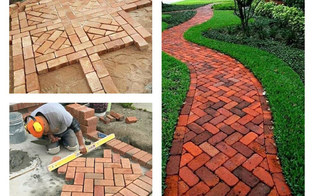 DIY Spectacular Garden Bricks Pathway