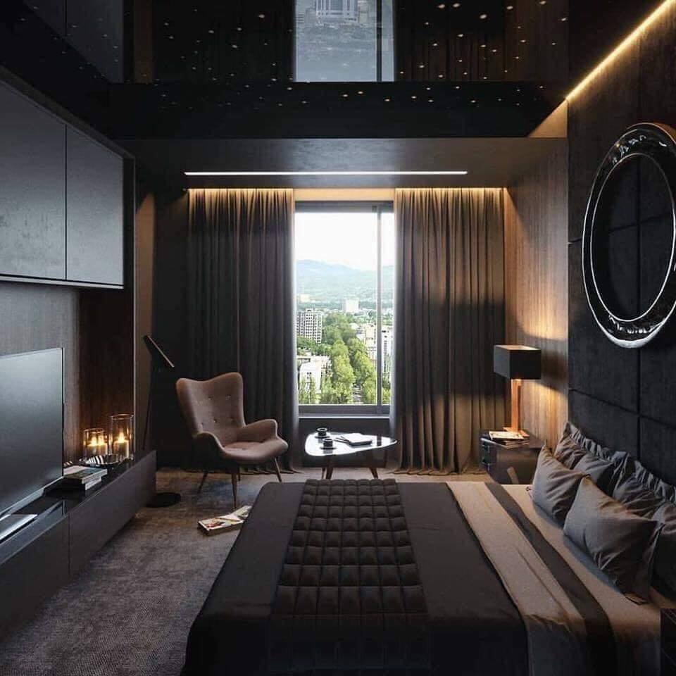 dreamy black interiors