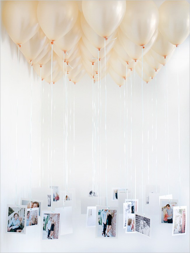 balloon photos hanging