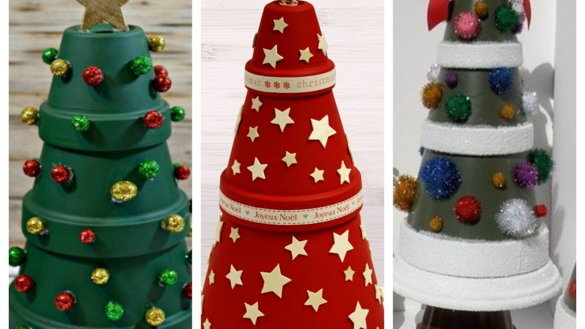 DIY Cool Flower Pots Christmas Tree