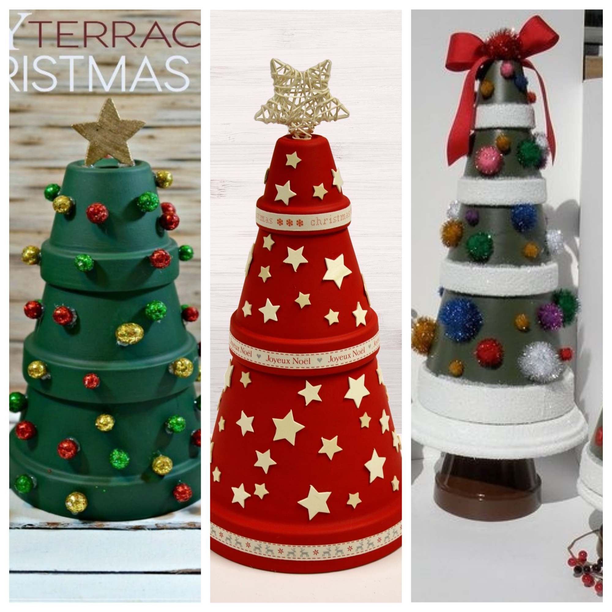 DIY Cool Flower Pots Christmas Tree