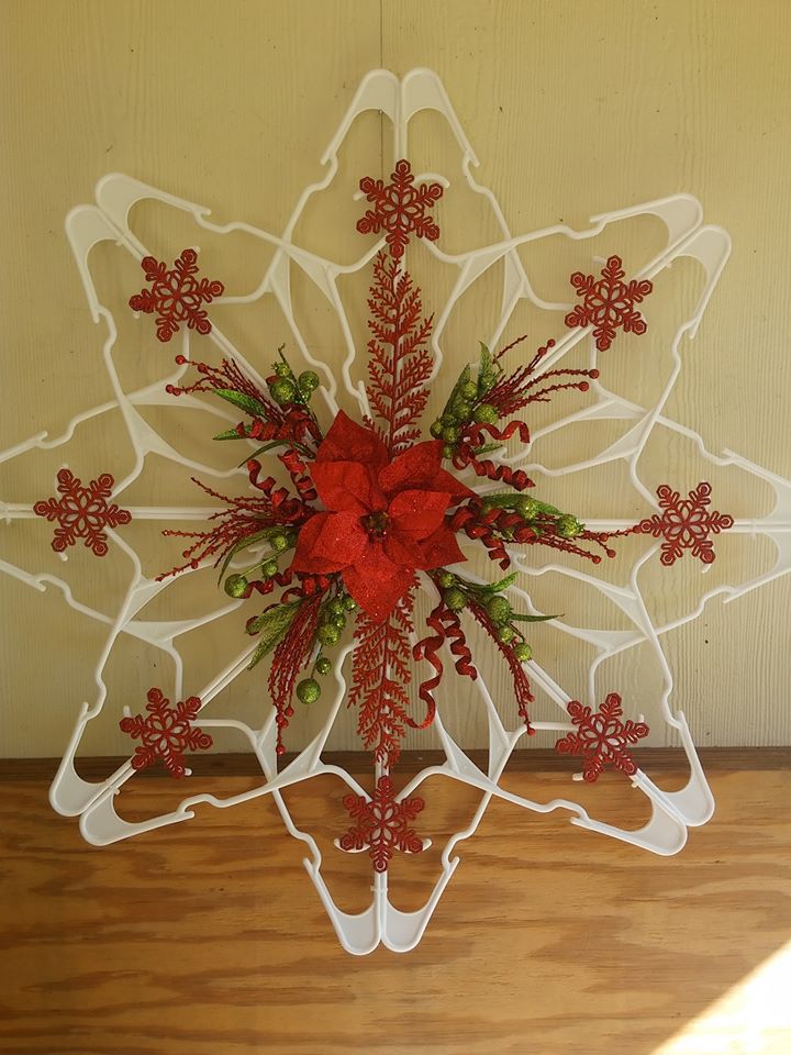 DIY Nice Clothes Hanger Snowflake Wreath Keep it Relax